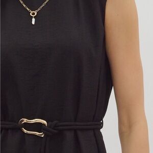 Elegant Black Sleeveless Maxi Dress